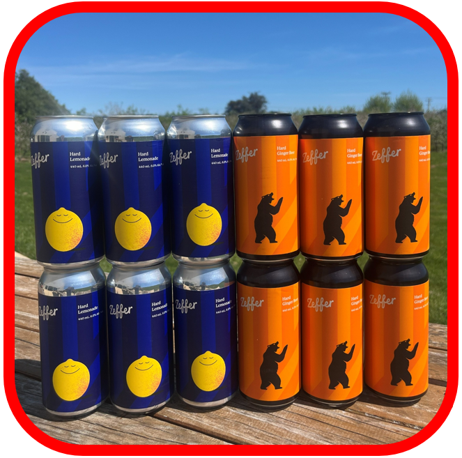 *😲Zeffer Hard Ginger Beer + Lemonade 12x440ml!