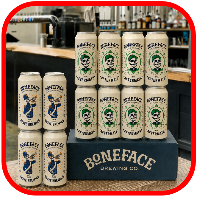 *💀Boneface x Brave Brewing Big Bad IPA Box 12x440ml!