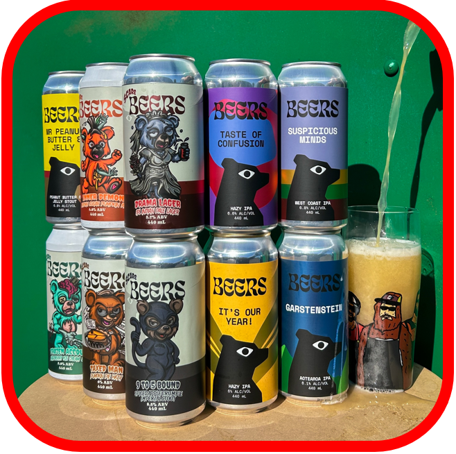 *🐻NEW SCARE BEERS 10x440ml +1x 440ml Glass!