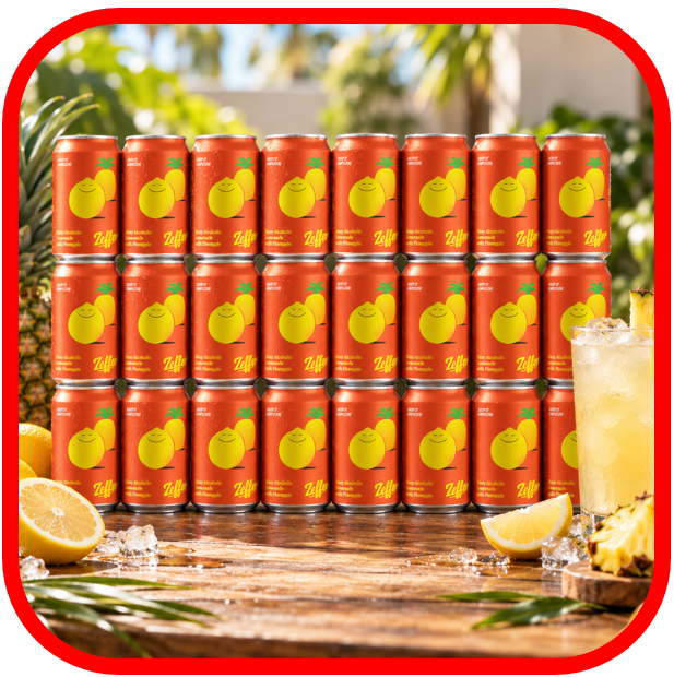 *🍋🍍Zeffer Hazy Lemonade x Pineapple Summer Fridge Filler 24x 330ml!