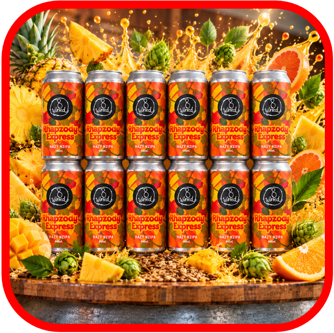 *🚂 8 Wired Rhapzody Express Hazy NZIPA 12x440ml!